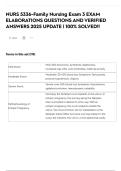 NURS 5336-Family Nursing Exam 3 EXAM ELABORATIONS QUESTIONS AND VERIFIED ANSWERS 2025 UPDATE &vert; 100&percnt; SOLVED&excl;&excl;