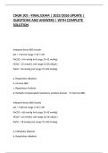 CNUR 305 - FINAL EXAM &vert; 2025&sol;2026 UPDATE &vert; QUESTIONS AND ANSWERS &vert; WITH COMPLETE SOLUTION