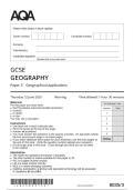 Actual 2025 AQA GCSE GEOGRAPHY 8035&sol;3 Paper 3 Merged Question Paper &plus; Mark Scheme  Actual 2025 AQA GCSE GEOGRAPHY 8035&sol;3 Paper 3 Geographical applications Merged Question Paper &plus; Mark  Scheme