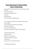 Texas Department of Public Safety Class C Road Rules Questions with correct Answers &lpar;A&plus; GRADED 100&percnt; VERIFIED&rpar;&vert; 2025&sol;2026