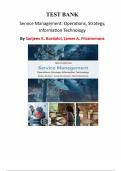 Test Bank - Service Management&colon; Operations&comma; Strategy&comma; Information Technology 10th Edition &lpar;Bordoloi&comma; 2022&rpar;&comma; Chapter 1-16 &vert; All Chapters