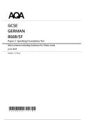 2025 AQA GCSE GERMAN 8668&sol;SF Paper 2 Speaking  Candidate&rsquo;s &plus; Teacher&rsquo;s &plus; Mark Scheme   Actual 2025 AQA GCSE GERMAN 8668&sol;SF Paper 2 Speaking Foundation Merged Candidate&rsquo;s material &plus;  Teacher&rsquo;s Booklet &plus; Mark Scheme &lpar;including Guidance for Photo cards&rpar;