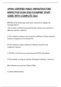 APWA CERTIFIED PUBLIC INFRASTRUCTURE INSPECTOR EXAM 2026 EXAMPREP STUDY GUIDE WITH COMPLETE Q&A