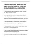 APWA CERTIFIED PUBLIC INFRASTRUCTURE INSPECTOR EXAM 2026 FINAL EXAM PAPER COMPLETE QUESTIONS AND SOLUTIONS