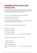 WasteWater Operator class C exam practice review Questions with correct Answers &lpar;A&plus; GRADED 100&percnt; VERIFIED&rpar;&vert; 2025&sol;2026