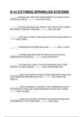 S-12 CITYWIDE SPRINKLER SYSTEMS Questions with correct Answers &lpar;A&plus; GRADED 100&percnt; VERIFIED&rpar;&vert; 2025&sol;2026