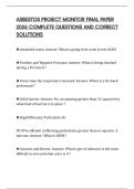 ASBESTOS PROJECT MONITOR FINAL PAPER 2026 COMPLETE QUESTIONS AND CORRECT SOLUTIONS