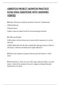 ASBESTOS PROJECT MONITOR PRACTICE EXAM 2026 QUESTIONS WITH ANSWERS VERIFIED