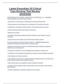 Latest Essentials Of Critical  Care Nursing Test Review  2025&sol;2026
