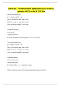 CNUR 305 - Final Exam With 56 Questions and answers Updated RATED A&plus; NEW EDITION