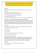 OKLAHOMA HOME CARE ADMINISTRATOR &lpar;OHCAPA&rpar; EXAM BANK &vert; ACCURATE CURRENTLY TESTING EXAM VERSIONS WITH REAL EXAM QUESTIONS AND ANSWERS WITH RATIONALES &vert; LATEST UPDATE