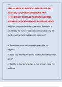 KAPLAN MEDICAL SURGICAL INTEGRATED TEST   2026 ACTUAL EXAM 200 QUESTIONS AND  100&percnt;CORRECT DETAILED ANSWERS &lpar;VERIFIED  ANSWERS&rpar; &vert;ALREADY GRADED A&plus;&vert;&vert;BRAND NEW&excl;&excl;&excl; 