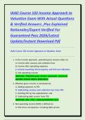 IAAO Course 102 Income Approach to Valuation Exam With Actual Questions & Verified Answers &comma;Plus Explained Rationales&sol;Expert Verified For Guaranteed Pass 2026&sol;Latest Update&sol;Instant Download Pd