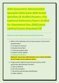 Bundle for IAAO Assessment Administration Specialist &lpar;AAS&rpar; Comprehensive Case Study Exam With Actual Questions & Verified Answers &comma;Plus Explained Rationales&sol;Expert Verified For Guaranteed Pass 2026&sol;Latest Update&sol;Instant Download Pdf