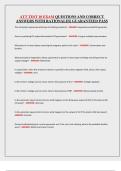 ATT TEST 10 EXAM QUESTIONS AND CORRECT ANSWERS WITH RATIONALES&vert; GUARANTEED PASS