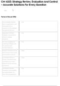CM 4223: Strategy Review, Evaluation And Control – Accurate Solutions For Every Question