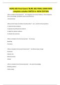 NURS 305 Final Exam&sol; NURS 305 FINAL EXAM With complete solution RATED A&plus; NEW EDITION