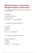 NASCLA Business&comma; Law and Project Management &lpar;Basic&rpar; - Practice Test 2 Questions with correct Answers &lpar;A&plus; GRADED 100&percnt; VERIFIED&rpar;&vert; 2025&sol;2026