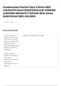 Fundamentals Practice Quiz 2 EXAM 2025 COMPLETE EXAM QUESTIONS AND VERIFIED ANSWERS &vert;RECENTLY TESTING REAL EXAM QUESTIONS&vert; 100&percnt; SOLVED&excl;&excl;