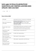 SAFe Agile 5&period;0 EXAM ELABORATIONS QUESTIONS AND VERIFIED ANSWERS 2025 UPDATE &vert; 100&percnt; SOLVED&excl;&excl;