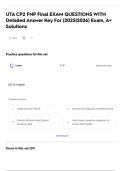 UTA CP2 FNP Final EXAM QUESTIONS WITH Detailed Answer Key For &lpar;2025&vert;2026&rpar; Exam&comma; A&plus; Solutions