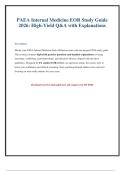 2026 PAEA Internal Medicine EOR Review&colon; High-Yield Q&A Study Guide