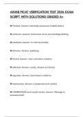 ASVAB PICAT VERIFICATION TEST 2026 EXAM SCRIPT WITH SOLUTIONS GRADED A&plus;