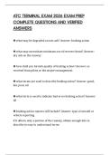 ATC TERMINAL EXAM 2026 EXAM PREP COMPLETE QUESTIONS AND VERIFIED ANSWERS