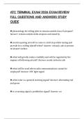 ATC TERMINAL EXAM 2026 EXAM REVIEW FULL QUESTIONS AND ANSWERS STUDY GUIDE