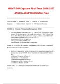  NR667 FNP Capstone Final Exam 2026&sol;2027 - ANCC & AANP Certification Prep