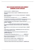 ELE 146 EXAM QUESTIONS AND CORRECT ANSWERS LATEST UPDATE&excl;&excl;
