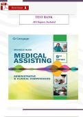 TEST BANK for Medical Assisting&colon; Administrative & Clinical Competencies&comma; 9th Edition by Michelle Blesi &ndash; Verified Chapters 1&ndash;58 &ndash; Complete Latest Version