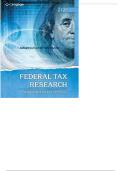 TEST BANK for Federal Tax Research 12th Edition by Roby Sawyers&comma; Steven Gill&vert;&vert;All chapters Covered &vert;&vert; Latest Updated Guide A&plus; &vert;&vert; ISBN&colon;9780357366387&vert;&vert;