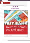 TEST BANK for Journey Across the Life Span&colon; Human Development and Health Promotion&comma; 6th Edition by Polan & Taylor &ndash; Complete Exam Questions & Answers