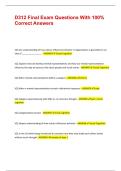 D312 Final Exam Questions With 100&percnt; Correct Answers