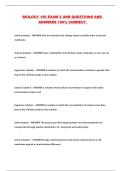 BIOLOGY 190 EXAM 2 UNR QUESTIONS AND ANSWERS 100&percnt; CORRECT 