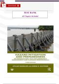 TEST BANK for Hazard Mitigation and Preparedness&comma; 3rd Edition by Dylan Sandler & Anna K&period; Schwab &ndash; Complete Chapters 1&ndash;13 &ndash; Verified Questions & Answers