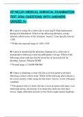 ATI NCLEX MEDICAL SURGICAL EXAMINATION TEST 2026 QUESTIONS WITH ANSWERS GRADED A&plus;