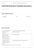 COMM 257 Study Exam 1 Questions and answers