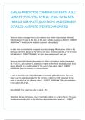 KAPLAN PREDICTOR COMBINED VERSION A&comma;B&comma;C NEWEST 2025-2026 ACTUAL EXAM WITH NGN FORMAT COMPLETE QUESTIONS AND CORRECT DETAILED ANSWERS &lpar;VERIFIED ANSWERS&rpar; 
