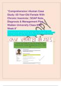 "Comprehensive i-Human Case Study&colon; 65-Year-Old Female With Chronic Insomnia &vert; SOAP Note&comma; Diagnosis & Management Plan &ndash; Walden University Class 6531 Week 9" 