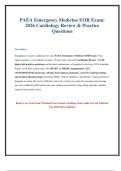 PAEA Emergency Medicine EOR Exam&colon; Cardiology Review & Q&A &lpar;2026&rpar;