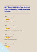 RBT Exam 2025 &vert; 2026Test Review &vert; Exam Questions & Expertly Verified Answers&period;    