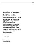 Human Growth and Development Exam Bank &vert; Verified Questions & Answers