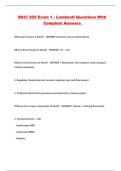 BSCI 202 Exam 1 - Lombardi Questions With Complete Answers 