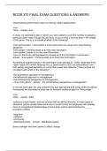 BCOR 370 FINAL EXAM QUESTIONS & ANSWERS