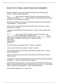BCOR 370 H FINAL QUESTIONS AND ANSWERS