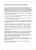BCOR 370 EXAM 3 QUESTIONS & ANSWERS