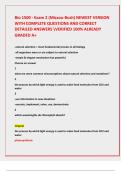 Bio 1500 - Exam 2 &lpar;Mizzou-Bush&rpar; NEWEST VERSION  WITH COMPLETE QUESTIONS AND CORRECT  DETAILED ANSWERS VERIFIED 100&percnt; ALREADY  GRADED A&plus;