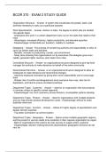 BCOR 370 - EXAM 2 STUDY GUIDE